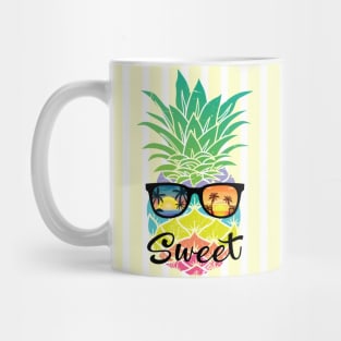 Sweet Tropical Summer - Yellow Stripes on - Mug